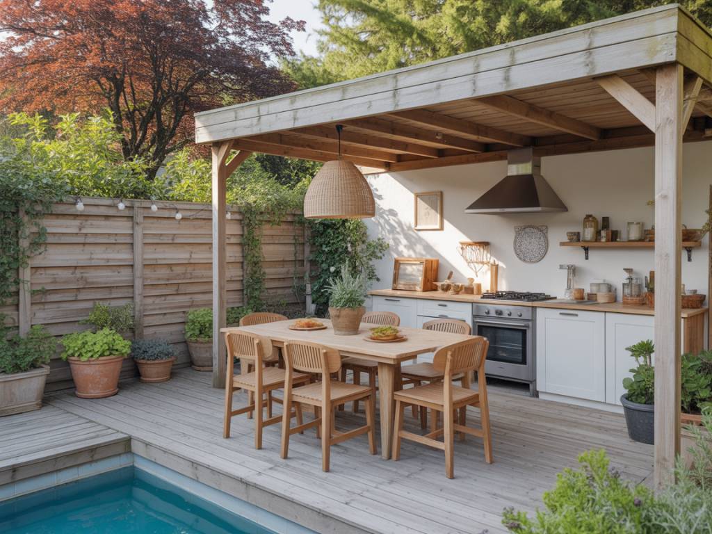 Créer une cuisine d'été extérieure : astuces design et aménagement pour profiter du jardin toute l’année