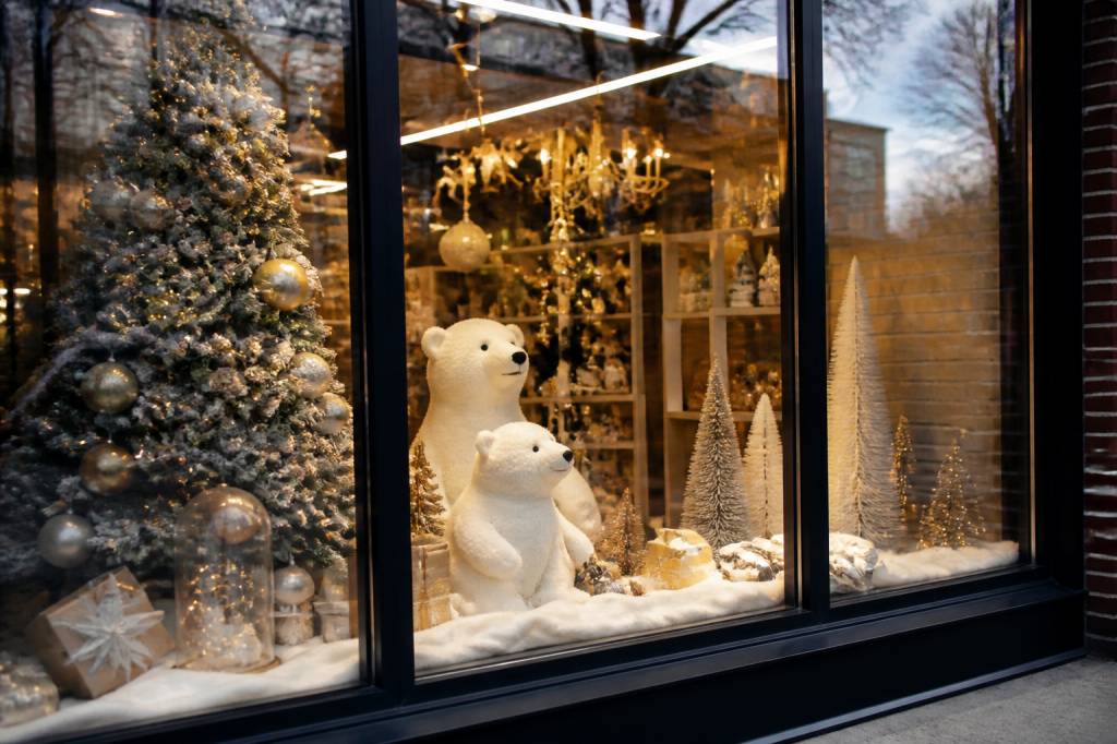 Vitrine de noël : idées de décoration pour une vitrine festive et आकर्षive